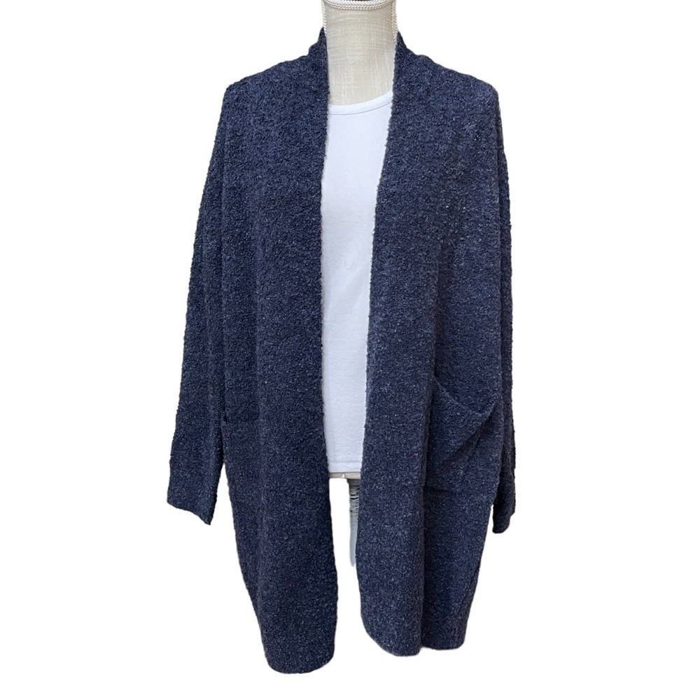 Crace Karin Wool Blend‎ Longline Oversize Open Front Cardigan Sweater Size: XL